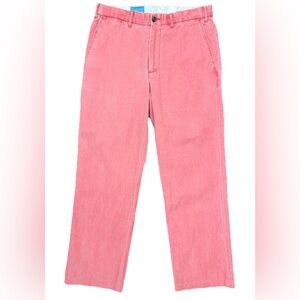 Castaway Nantucket Twill Pants Size 32 / 29 Coral Red Preppy Nautical Fraternity